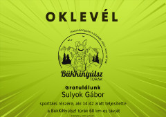 Teljesítménytúrák :: Bükkinyúlsz! :: oklevél.jpg :: 