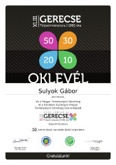Teljesítménytúrák :: Gerecse 50 teljesítménytúra :: oklevél.jpg :: 