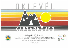Teljesítménytúrák :: Kaptárkövek teljesítménytúra :: oklevél.jpg :: 