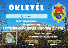 Teljesítménytúrák :: Kovács Beáta emléktúra :: oklevél.jpg ::