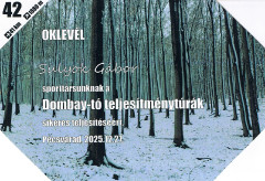 Teljesítménytúrák :: Dombay-tó szenvedés 42 :: oklevél.jpg :: 