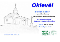Teljesítménytúrák :: Mátrai Csillagok :: oklevél.jpg :: 