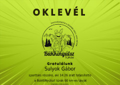 Teljesítménytúrák :: Bükkinyúlsz! :: oklevél.jpg :: 